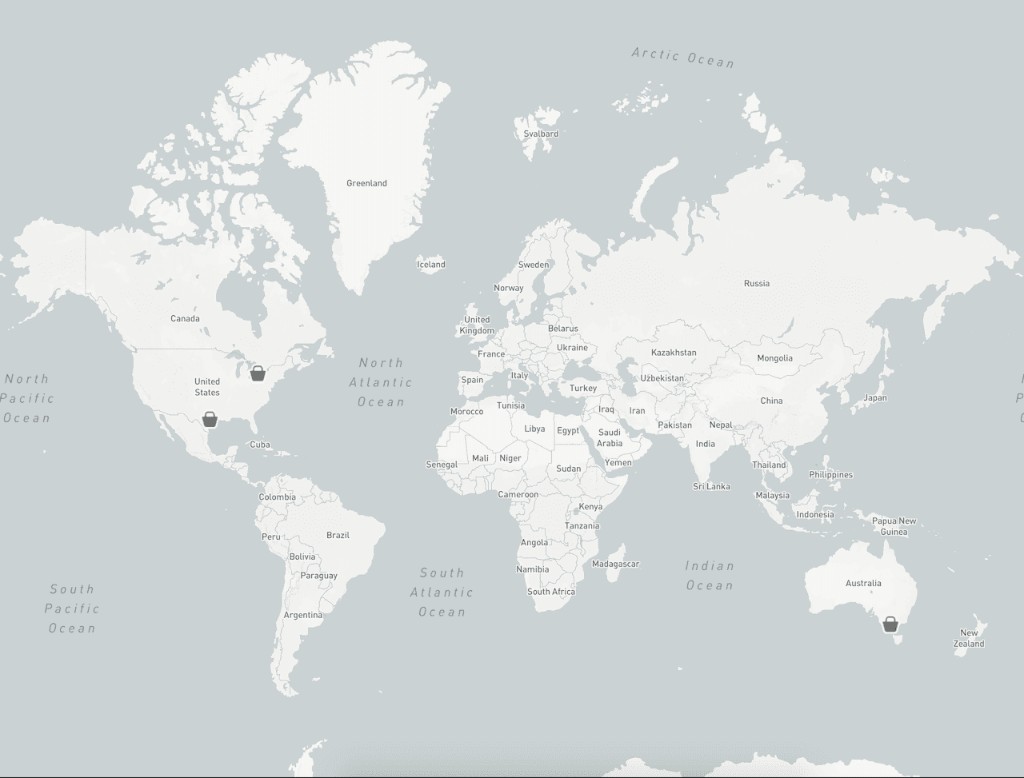 World map showing audience coverage across regions